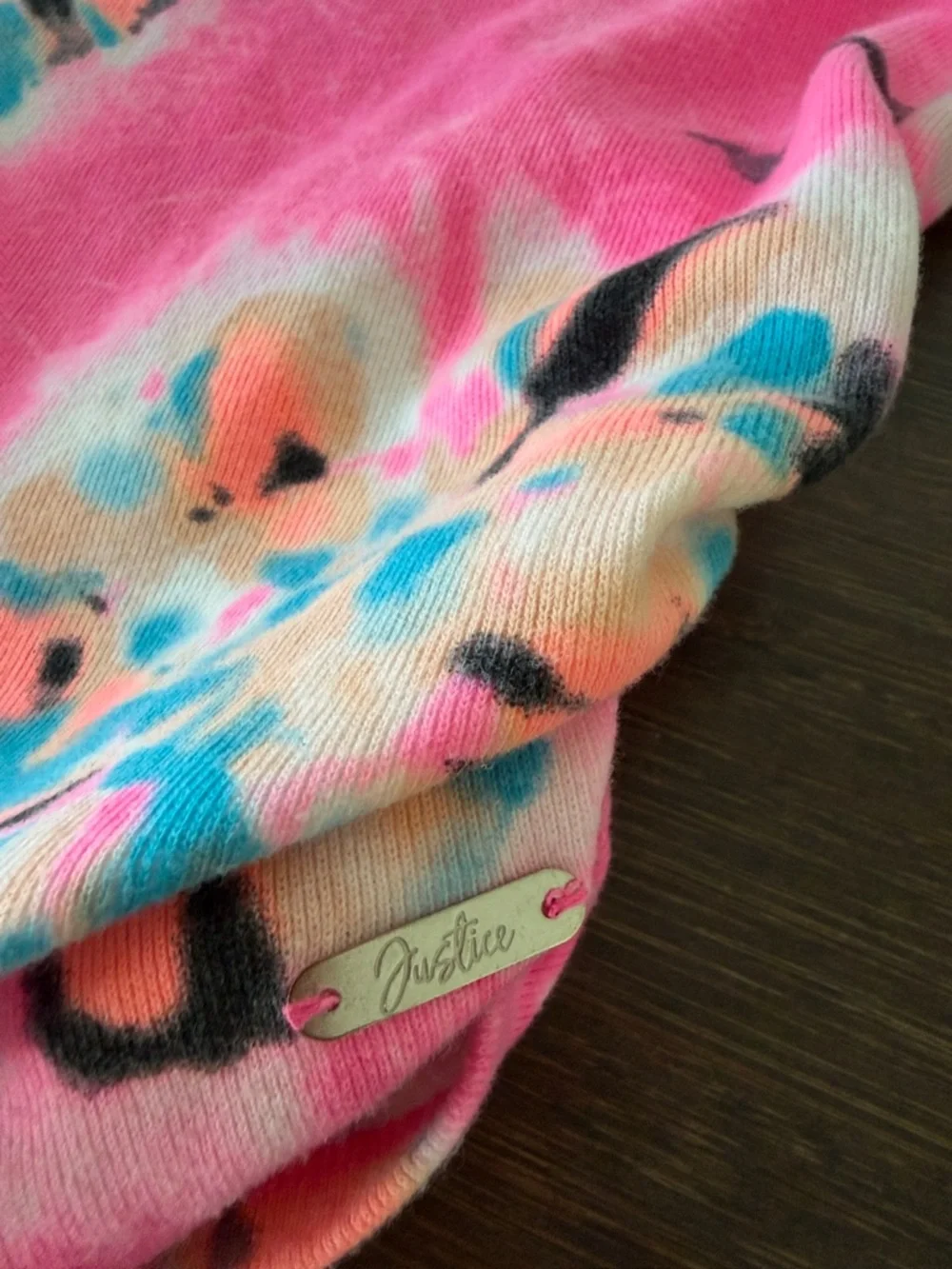 Justice Pink Tie-Dye Floral Tank Top Size Medium